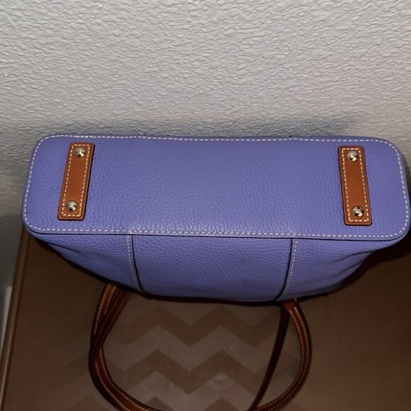 Dooney & Bourke Lexington Blue Pebbled Leather Tote Shoulder Bag - Picture 4 of 16